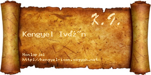 Kengyel Iván névjegykártya