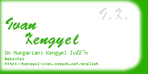 ivan kengyel business card